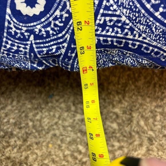 Tori Richard Honolulu Maxi Dress Small Blue Paisley Beachy Coastal Racerback - Picture 9 of 12